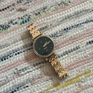 Brand New Gold & Green Fossil Watch / Never Worn